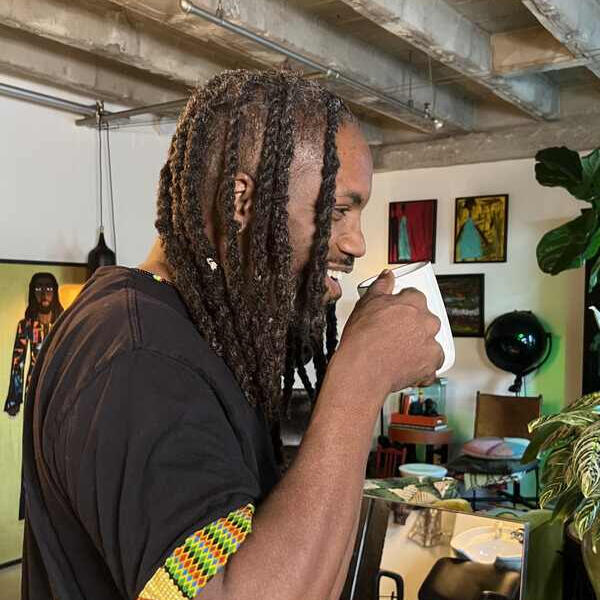 #LOVENOFEAR Book Series Author Barak Bomani by a sign #LOVENOFEAR Book Series Author Barak Bomani by a sign